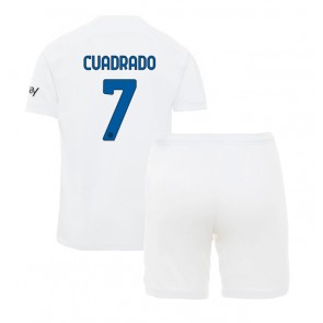 Inter Milan Juan Cuadrado #7 Gostujuci Dres za Dječji 2023-24 Kratak Rukavima (+ kratke hlače)